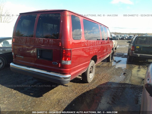 1FBSS31L3WHA64609 - 1998 FORD ECONOLINE E350 SUPER DUTY RED photo 4