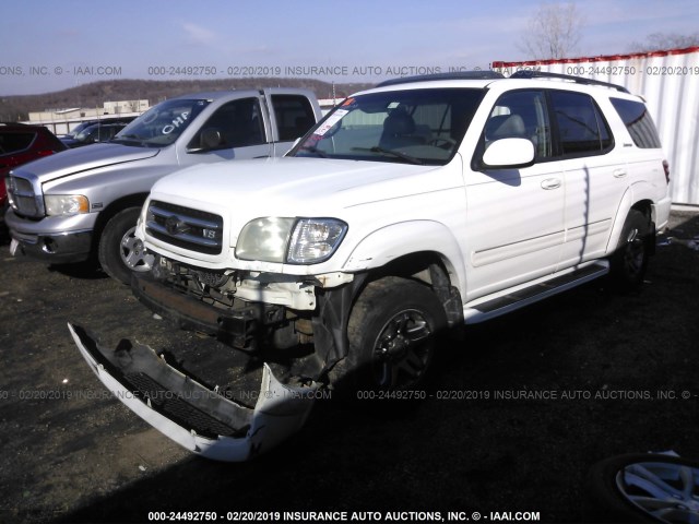 5TDZT38A53S141533 - 2003 TOYOTA SEQUOIA LIMITED WHITE photo 2