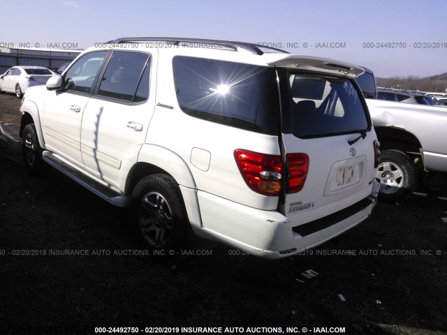 5TDZT38A53S141533 - 2003 TOYOTA SEQUOIA LIMITED WHITE photo 3