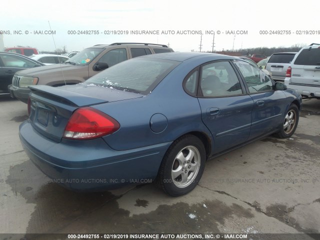 1FAFP55U04A180598 - 2004 FORD TAURUS SES BLUE photo 4