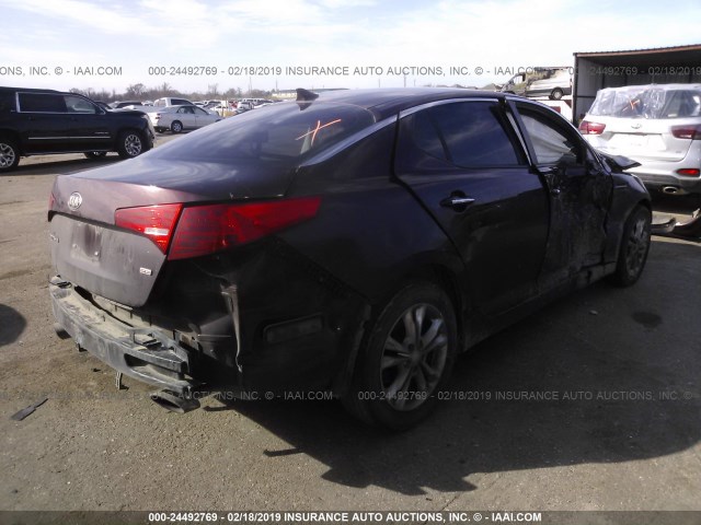 5XXGM4A75DG090174 - 2013 KIA OPTIMA LX BURGUNDY photo 4