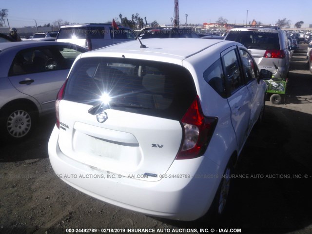 3N1CE2CP9FL427033 - 2015 NISSAN VERSA NOTE S/S PLUS/SV/SL/SR WHITE photo 4
