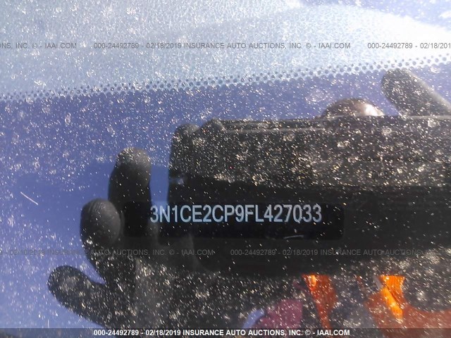 3N1CE2CP9FL427033 - 2015 NISSAN VERSA NOTE S/S PLUS/SV/SL/SR WHITE photo 9