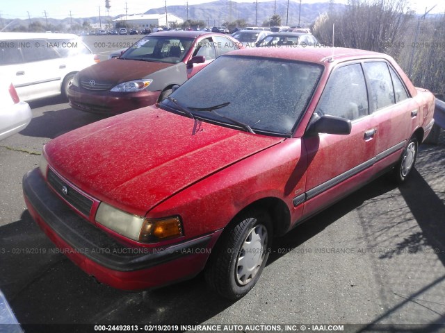 JM1BG2245P0605500 - 1993 MAZDA PROTEGE DX RED photo 2