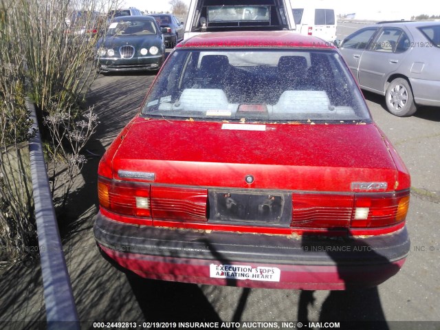 JM1BG2245P0605500 - 1993 MAZDA PROTEGE DX RED photo 3