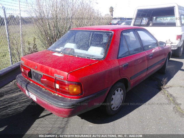 JM1BG2245P0605500 - 1993 MAZDA PROTEGE DX RED photo 4