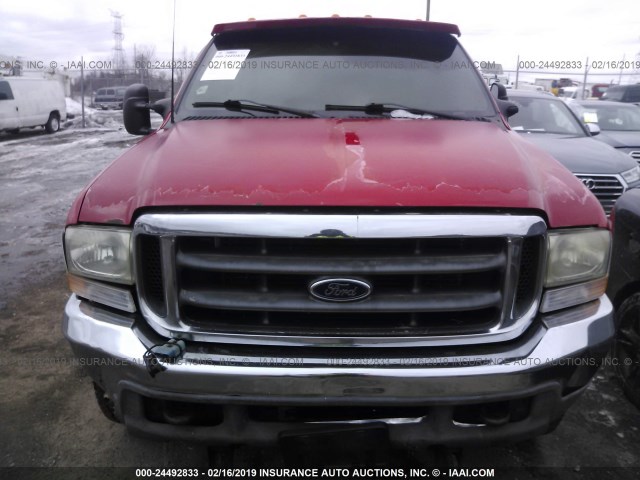 1FDSW35F02EA32373 - 2002 FORD F350 SRW SUPER DUTY RED photo 6