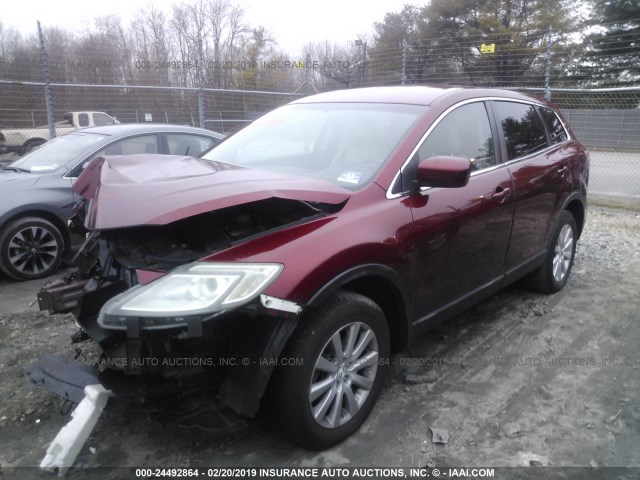 JM3TB38V980152855 - 2008 MAZDA CX-9 RED photo 2