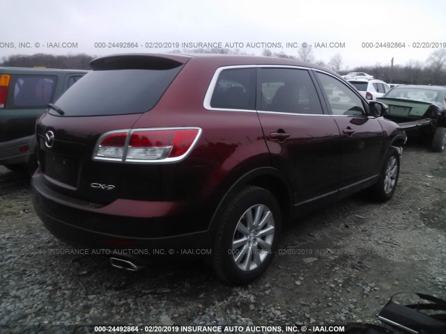 JM3TB38V980152855 - 2008 MAZDA CX-9 RED photo 4