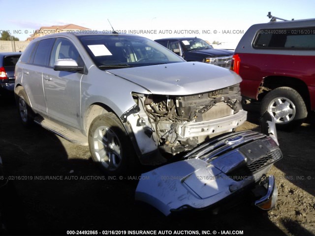 2FMDK3JC0EBA10812 - 2014 FORD EDGE SEL SILVER photo 1