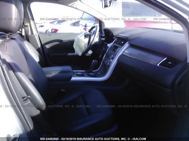 2FMDK3JC0EBA10812 - 2014 FORD EDGE SEL SILVER photo 5