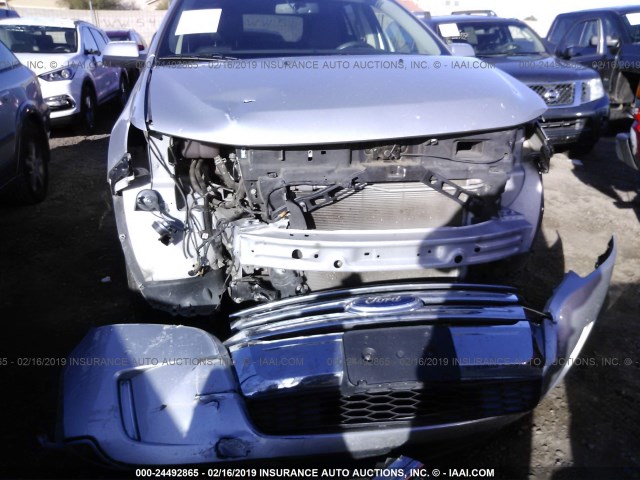 2FMDK3JC0EBA10812 - 2014 FORD EDGE SEL SILVER photo 6