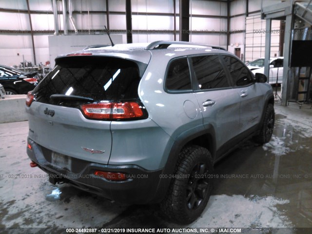 1C4PJMBS7FW544499 - 2015 JEEP CHEROKEE TRAILHAWK GRAY photo 4