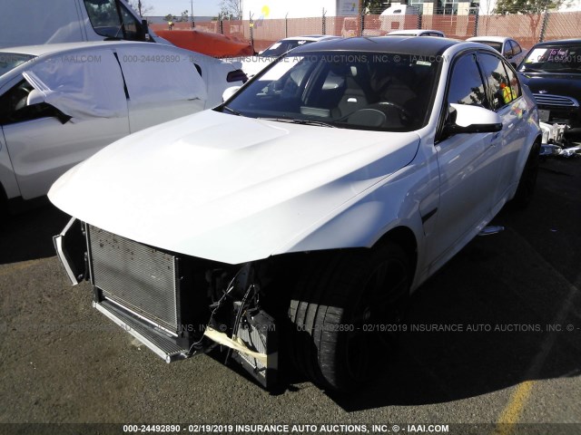 WBS8M9C52G5E68629 - 2016 BMW M3 WHITE photo 2