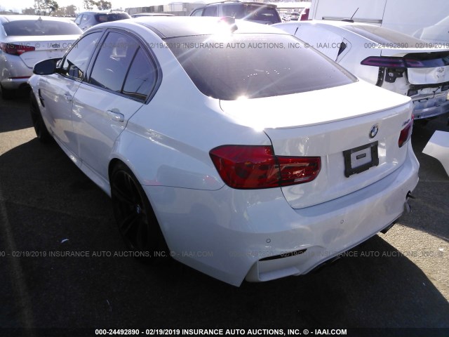 WBS8M9C52G5E68629 - 2016 BMW M3 WHITE photo 3