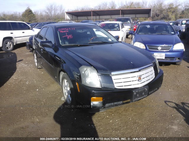 1G6DP577670196245 - 2007 CADILLAC CTS HI FEATURE V6 BLACK photo 1