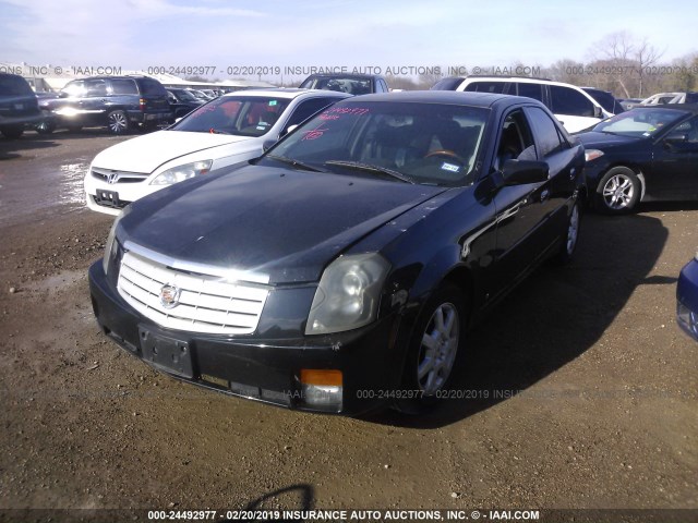 1G6DP577670196245 - 2007 CADILLAC CTS HI FEATURE V6 BLACK photo 2