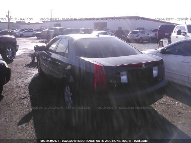 1G6DP577670196245 - 2007 CADILLAC CTS HI FEATURE V6 BLACK photo 3