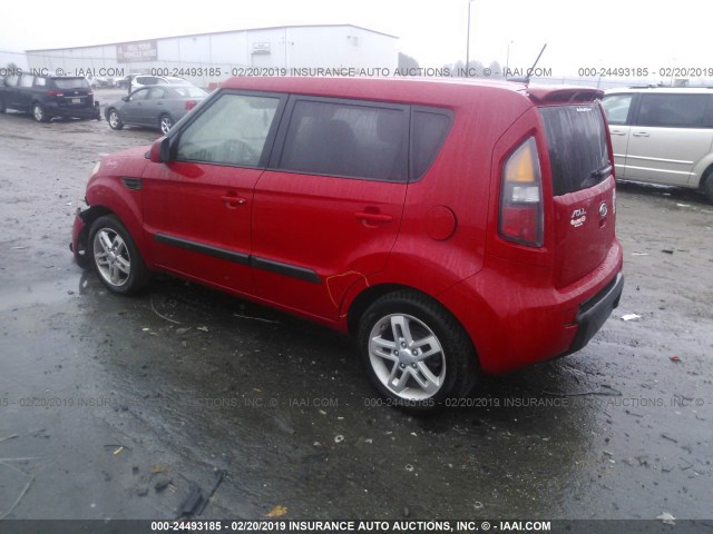 KNDJT2A25B7217822 - 2011 KIA SOUL +/!/SPORT RED photo 3