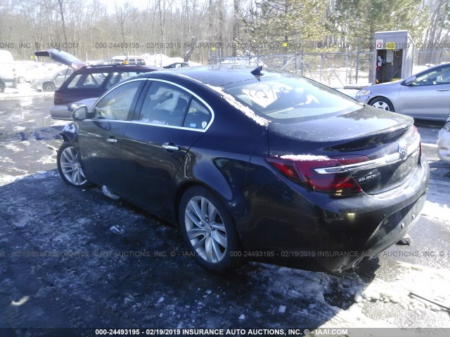 2G4GN5EX1E9225460 - 2014 BUICK REGAL PREMIUM BLACK photo 3