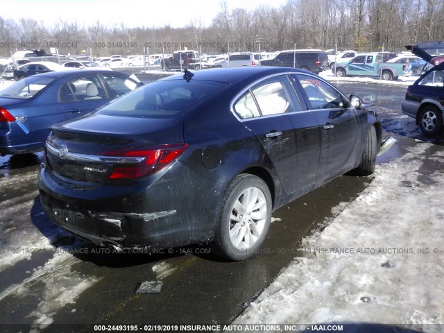 2G4GN5EX1E9225460 - 2014 BUICK REGAL PREMIUM BLACK photo 4