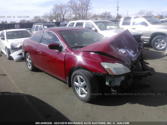 1HGCM72584A022574 - 2004 HONDA ACCORD EX RED photo 1