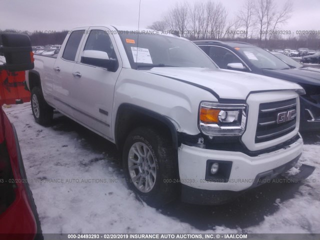 1GTV2VEC3FZ210970 - 2015 GMC SIERRA K1500 SLT WHITE photo 1