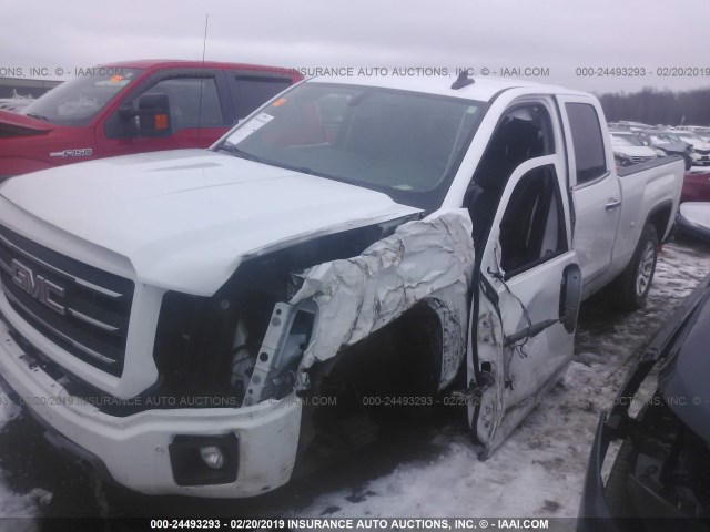 1GTV2VEC3FZ210970 - 2015 GMC SIERRA K1500 SLT WHITE photo 2