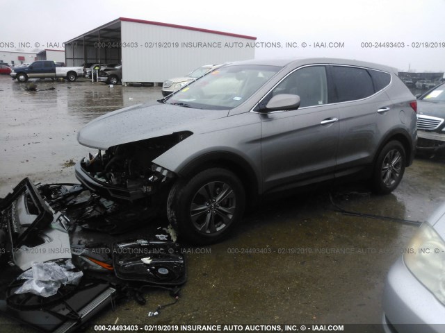 5XYZT3LB3DG123465 - 2013 HYUNDAI SANTA FE SPORT  GRAY photo 2