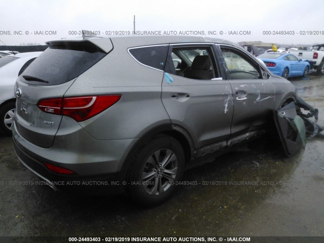 5XYZT3LB3DG123465 - 2013 HYUNDAI SANTA FE SPORT  GRAY photo 4