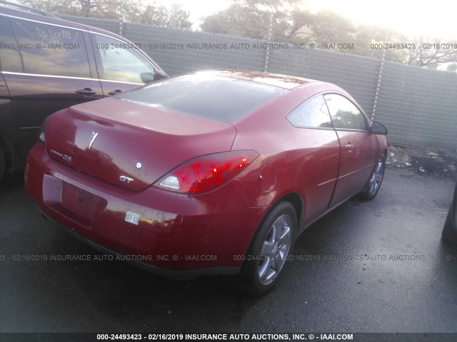 1G2ZH178064178921 - 2006 PONTIAC G6 GT RED photo 4