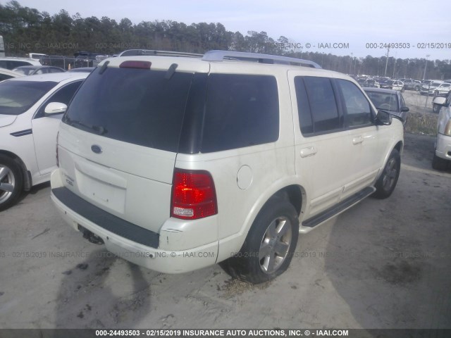 1FMDU75K73ZB06370 - 2003 FORD EXPLORER LIMITED WHITE photo 4