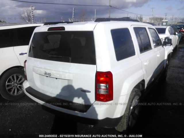 1C4NJPFA3HD161118 - 2017 JEEP PATRIOT LATITUDE WHITE photo 4