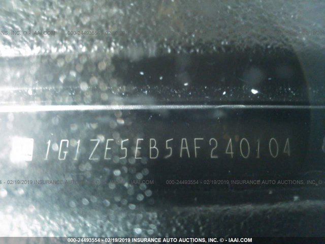 1G1ZE5EB5AF240104 - 2010 CHEVROLET MALIBU LTZ SILVER photo 9