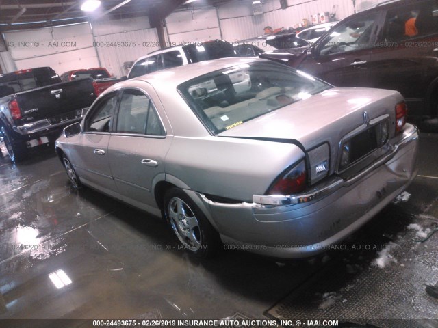 1LNHM86S11Y731243 - 2001 LINCOLN LS GOLD photo 3