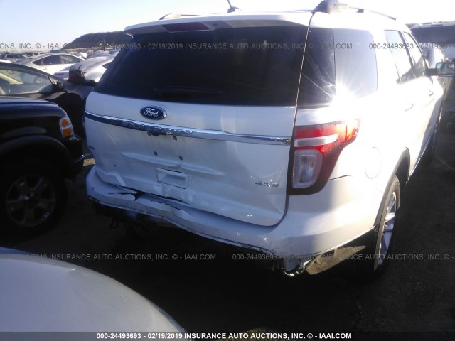 1FM5K8D89DGC16551 - 2013 FORD EXPLORER XLT WHITE photo 6