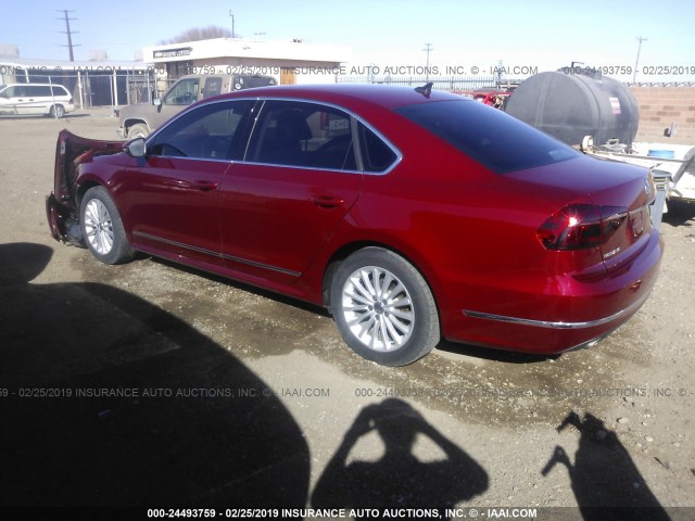 1VWBT7A36HC039328 - 2017 VOLKSWAGEN PASSAT SE RED photo 3