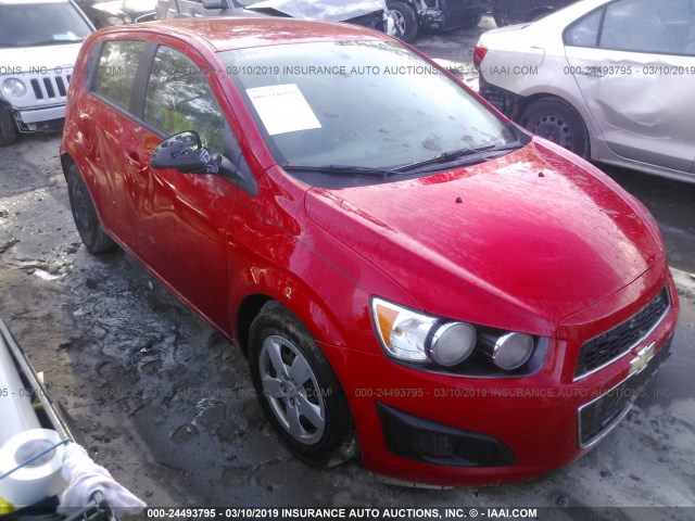 1G1JA6SH2F4144022 - 2015 CHEVROLET SONIC LS 红色 照片 1
