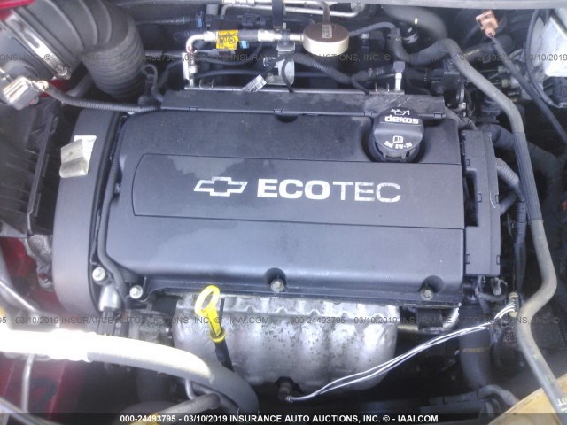 1G1JA6SH2F4144022 - 2015 CHEVROLET SONIC LS 红色 照片 10