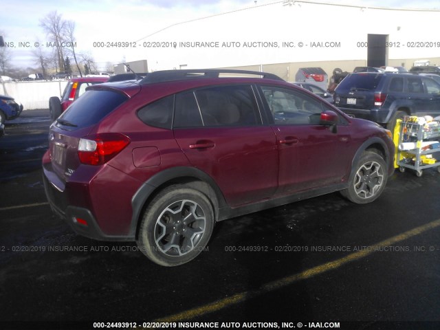 JF2GPACC5F9289601 - 2015 SUBARU XV CROSSTREK 2.0 PREMIUM MAROON photo 4