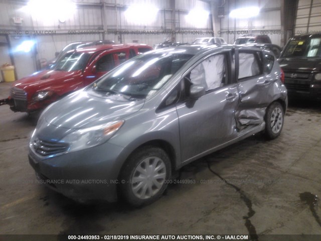 3N1CE2CP9FL408708 - 2015 NISSAN VERSA NOTE S/S PLUS/SV/SL/SR SILVER photo 2