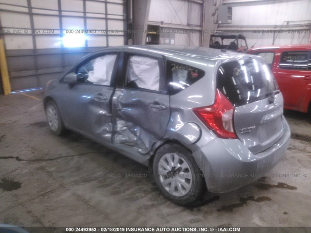3N1CE2CP9FL408708 - 2015 NISSAN VERSA NOTE S/S PLUS/SV/SL/SR SILVER photo 3