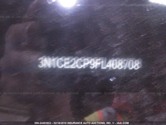 3N1CE2CP9FL408708 - 2015 NISSAN VERSA NOTE S/S PLUS/SV/SL/SR SILVER photo 9