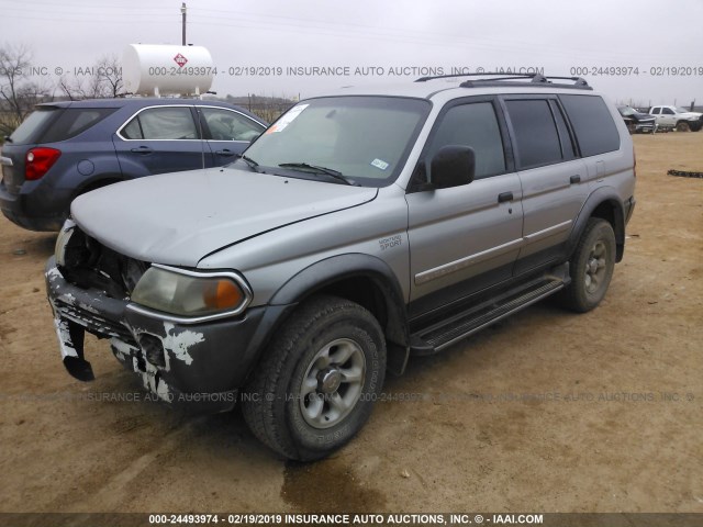 JA4LS31H9YP050986 - 2000 MITSUBISHI MONTERO SPORT LS/SPORT XLS SILVER photo 2