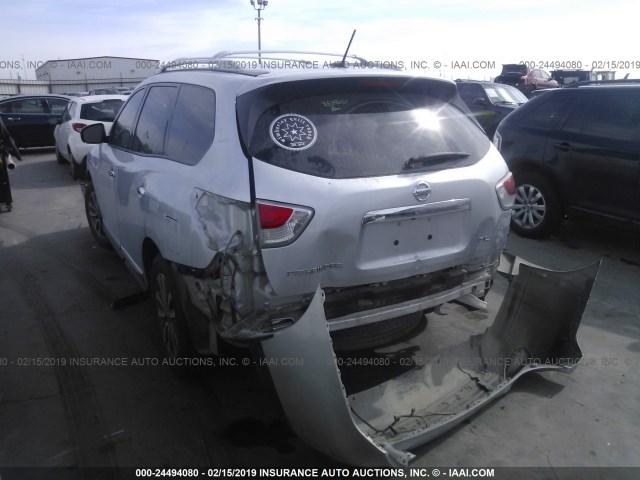 5N1AR2MN4DC679556 - 2013 NISSAN PATHFINDER S/SV/SL/PLATINUM SILVER photo 3