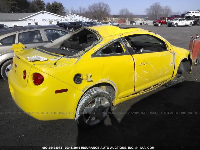 1G1AM15B977219963 - 2007 CHEVROLET COBALT SS YELLOW photo 4