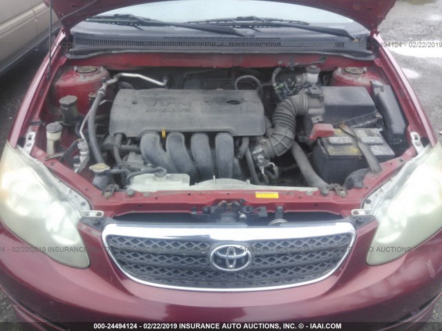 2T1BR32EX5C439759 - 2005 TOYOTA COROLLA CE/LE/S BURGUNDY photo 10