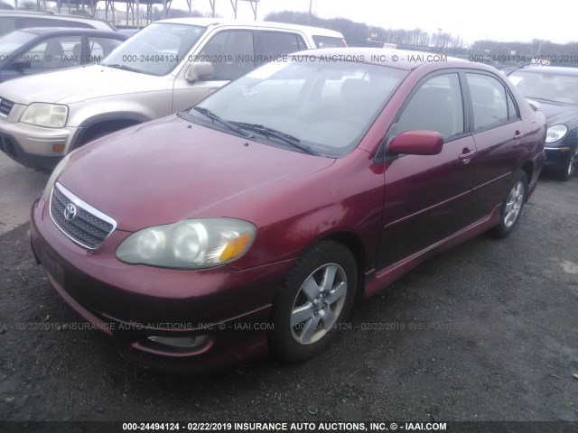 2T1BR32EX5C439759 - 2005 TOYOTA COROLLA CE/LE/S BURGUNDY photo 2