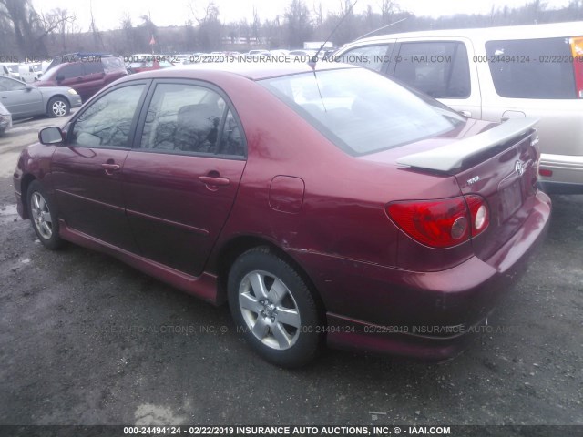 2T1BR32EX5C439759 - 2005 TOYOTA COROLLA CE/LE/S BURGUNDY photo 3