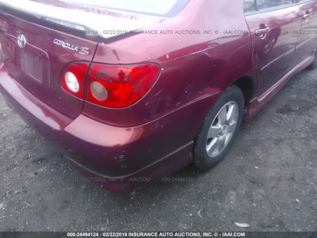 2T1BR32EX5C439759 - 2005 TOYOTA COROLLA CE/LE/S BURGUNDY photo 6